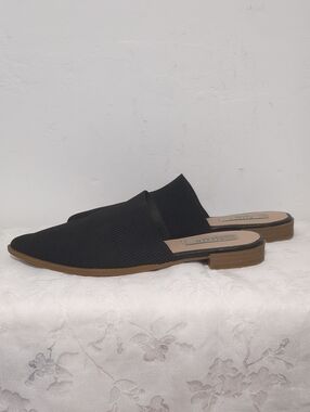 Steven New York Black Knit Slip-On Mule